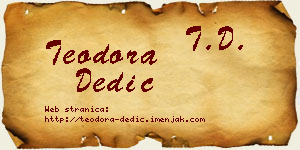 Teodora Dedić vizit kartica